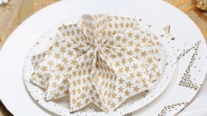 pliage serviette flocon