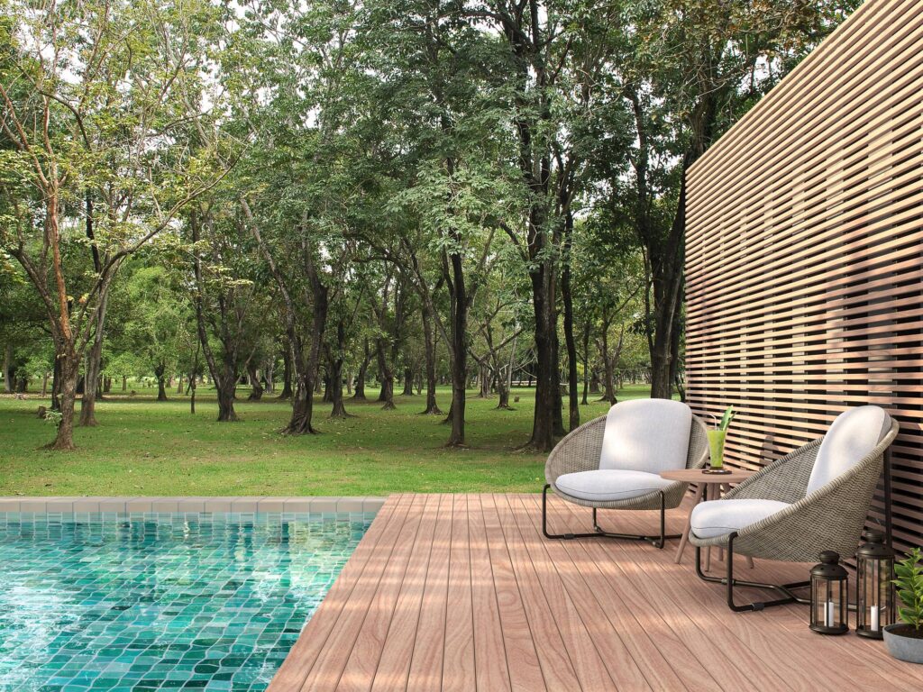 déco piscine vente filet catamaran