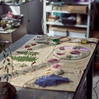 Cadres en fleurs séchées