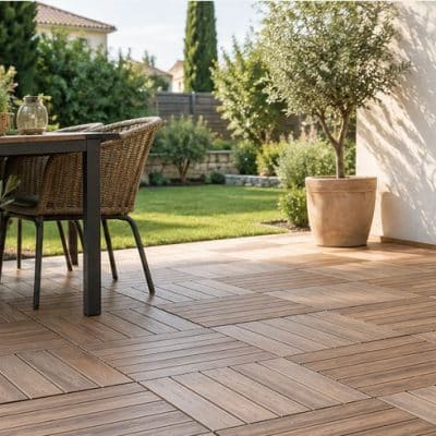 Dalles de terrasse clipsables