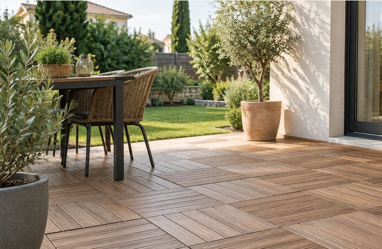 Dalles de terrasse clipsables